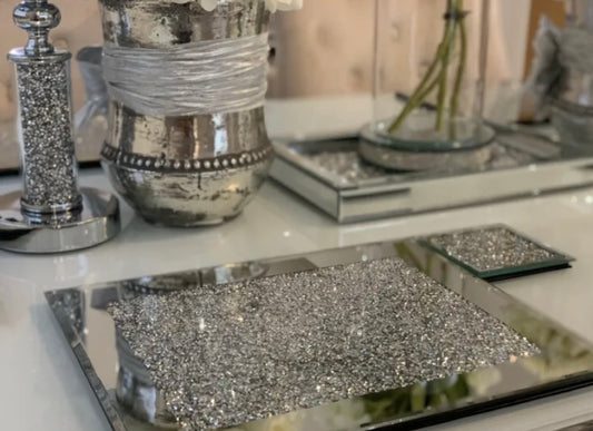 Silver Crystal Rectangular Placemat