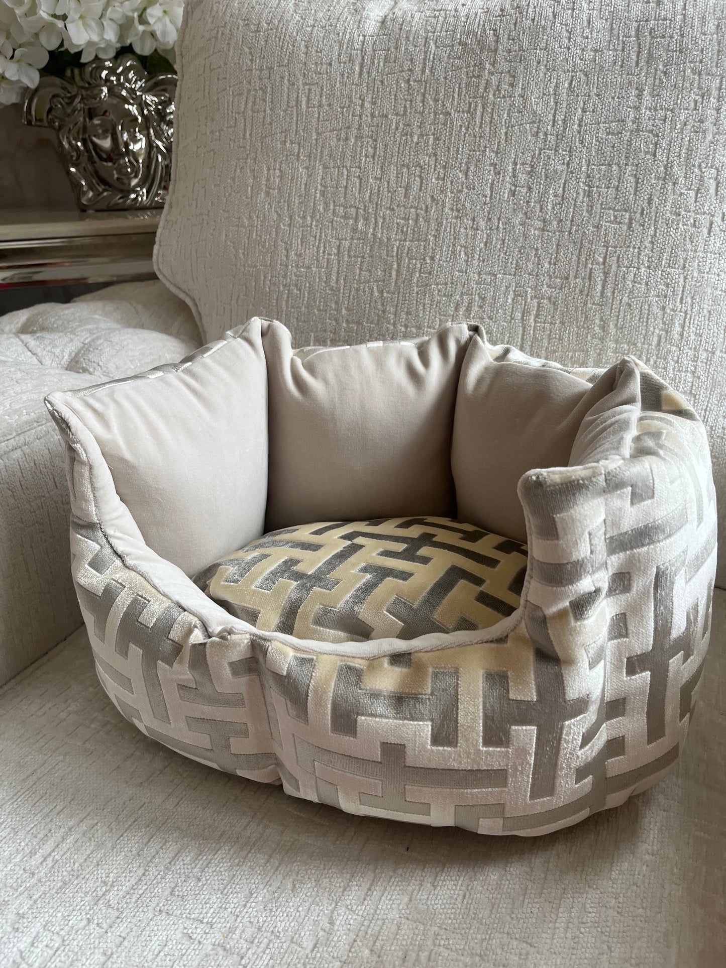 Aztech Cream & Gold Dog Bed