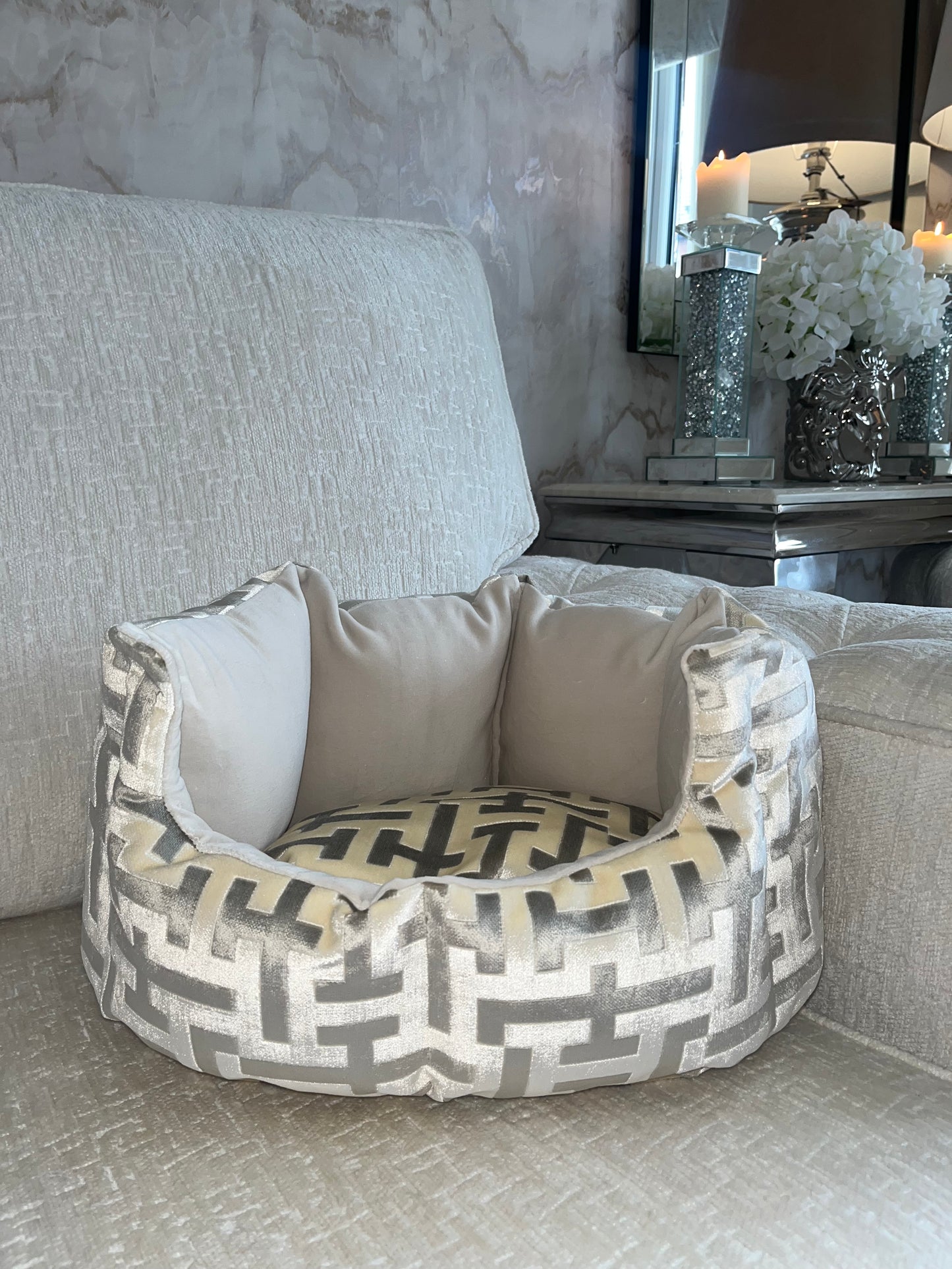 Aztech Cream & Gold Dog Bed
