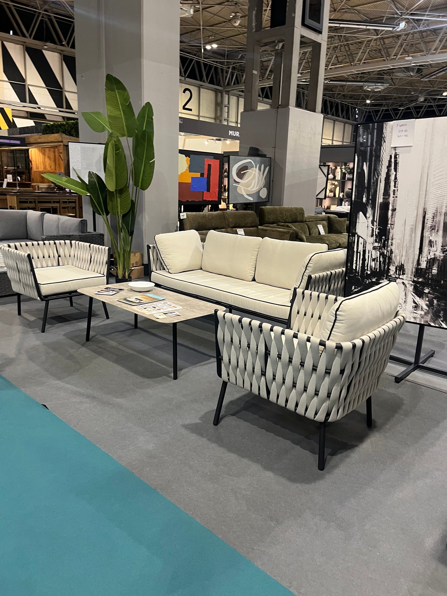 Sicilia Rattan 3 Seater Sofa & 2 Armchairs Coffee Table Set