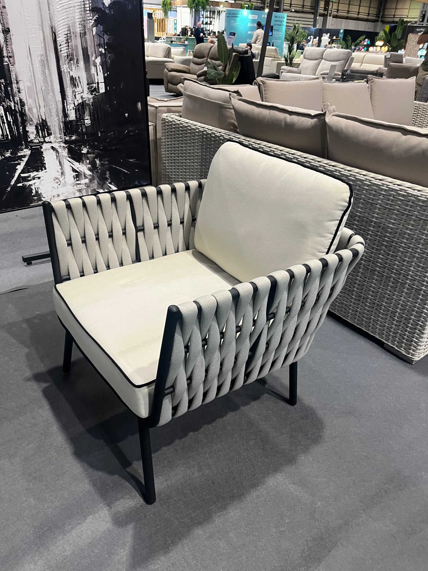 Sicilia Rattan 3 Seater Sofa & 2 Armchairs Coffee Table Set