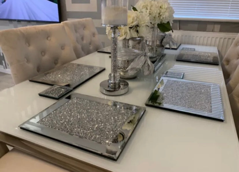 Silver Crystal Rectangular Placemat