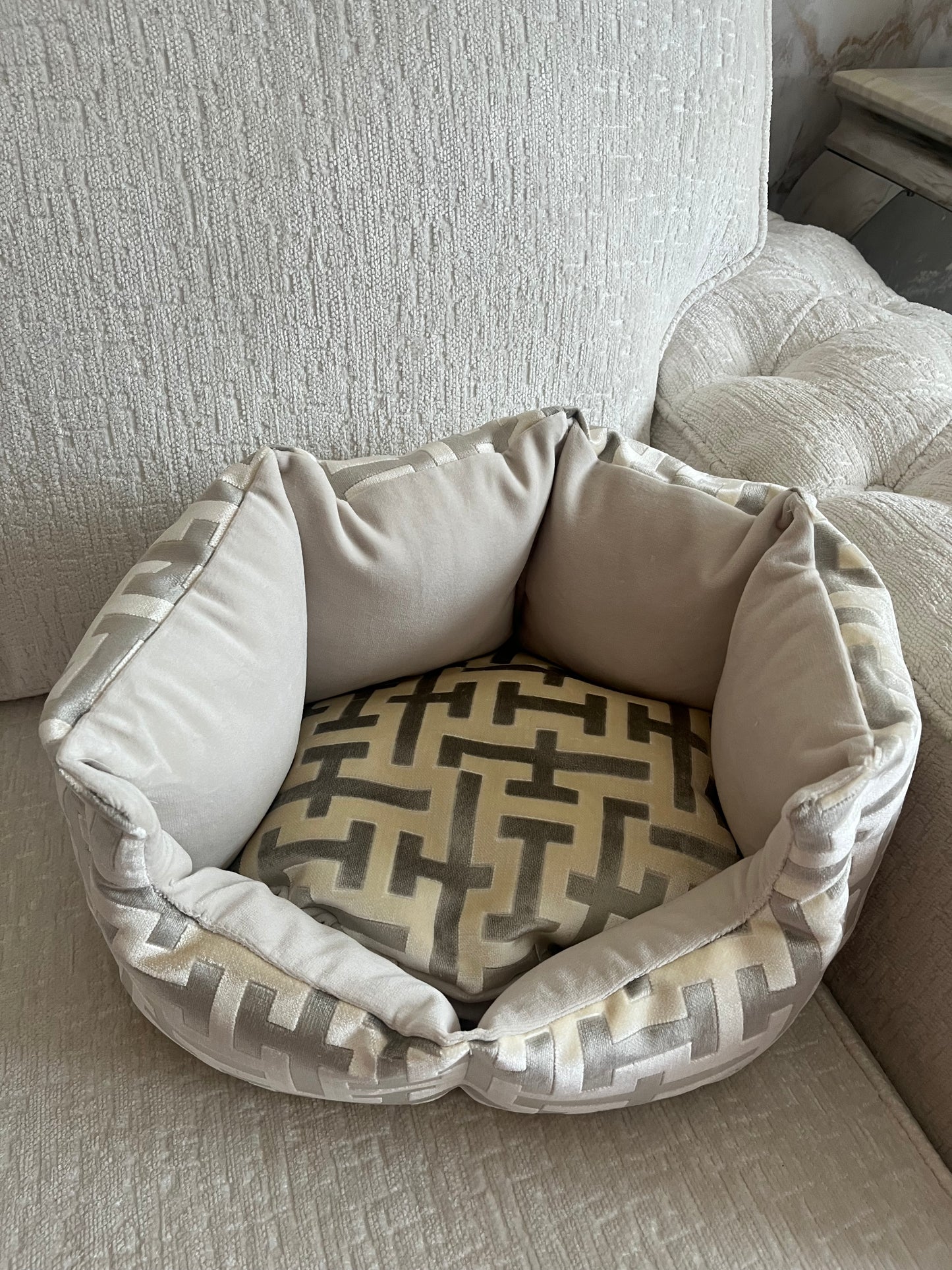 Aztech Cream & Gold Dog Bed