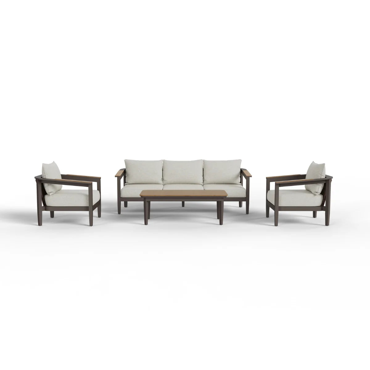 Hera Outdoor Range Wood 5 Seater Lounge Set