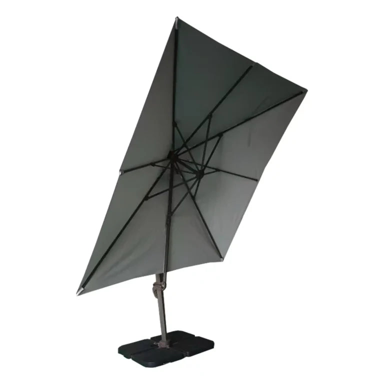 St Tropez Grey 3m Cantilever Parasol with Base