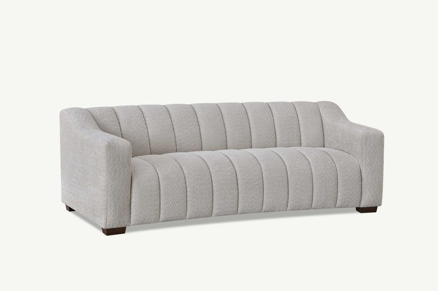Alexa 3 Seater Boucle Sofa in Oatmeal Boucle Fabric