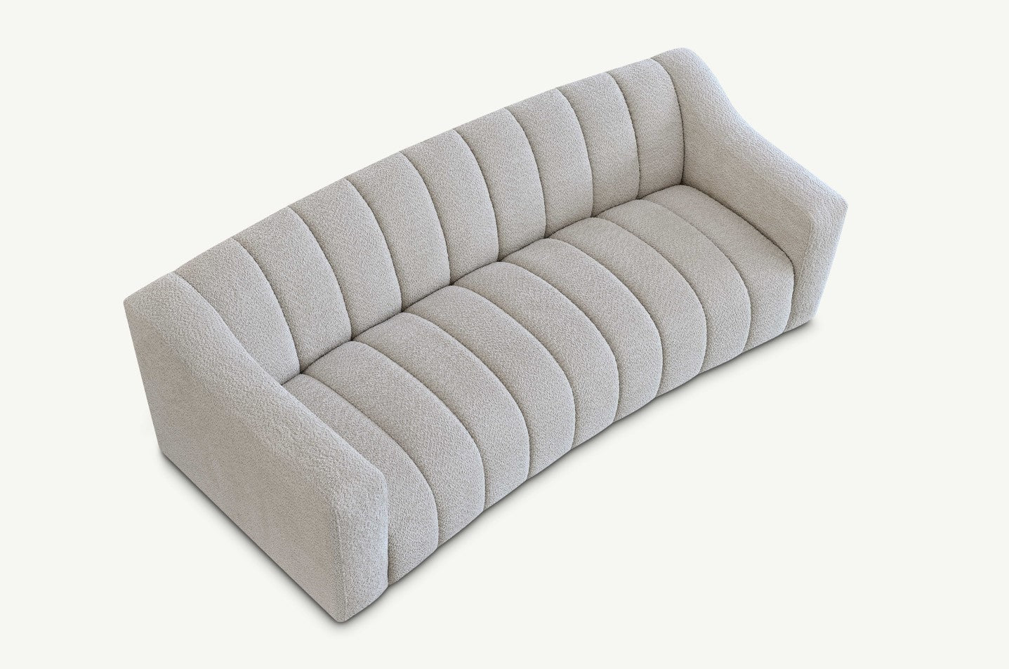 Alexa 3 Seater Boucle Sofa in Oatmeal Boucle Fabric