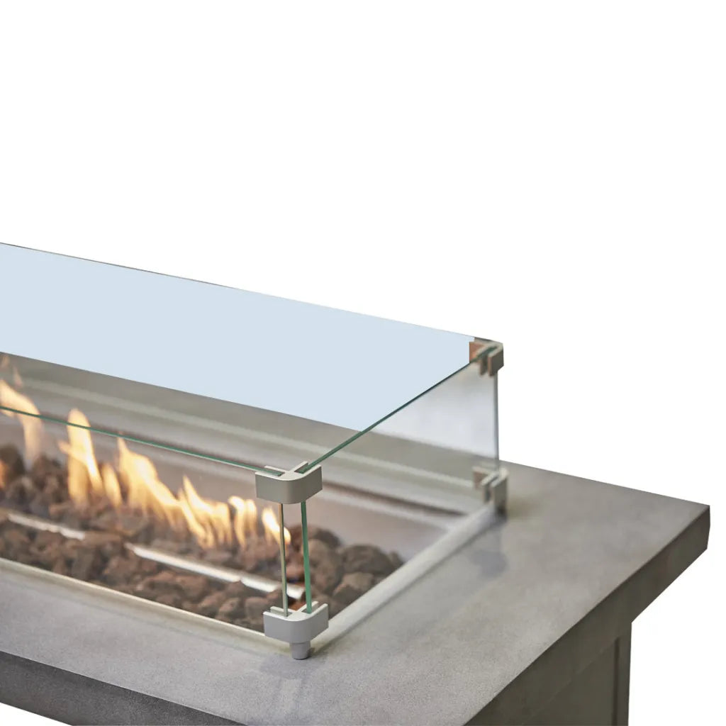 Tall Rectangular Light Grey Fire Pit