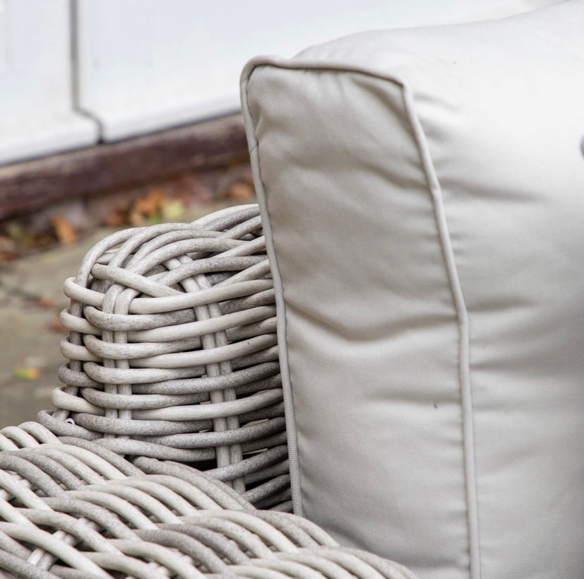 Diamond Deluxe Garden Collection - Rounded Weave Rattan Corner Sofa Lounge Set