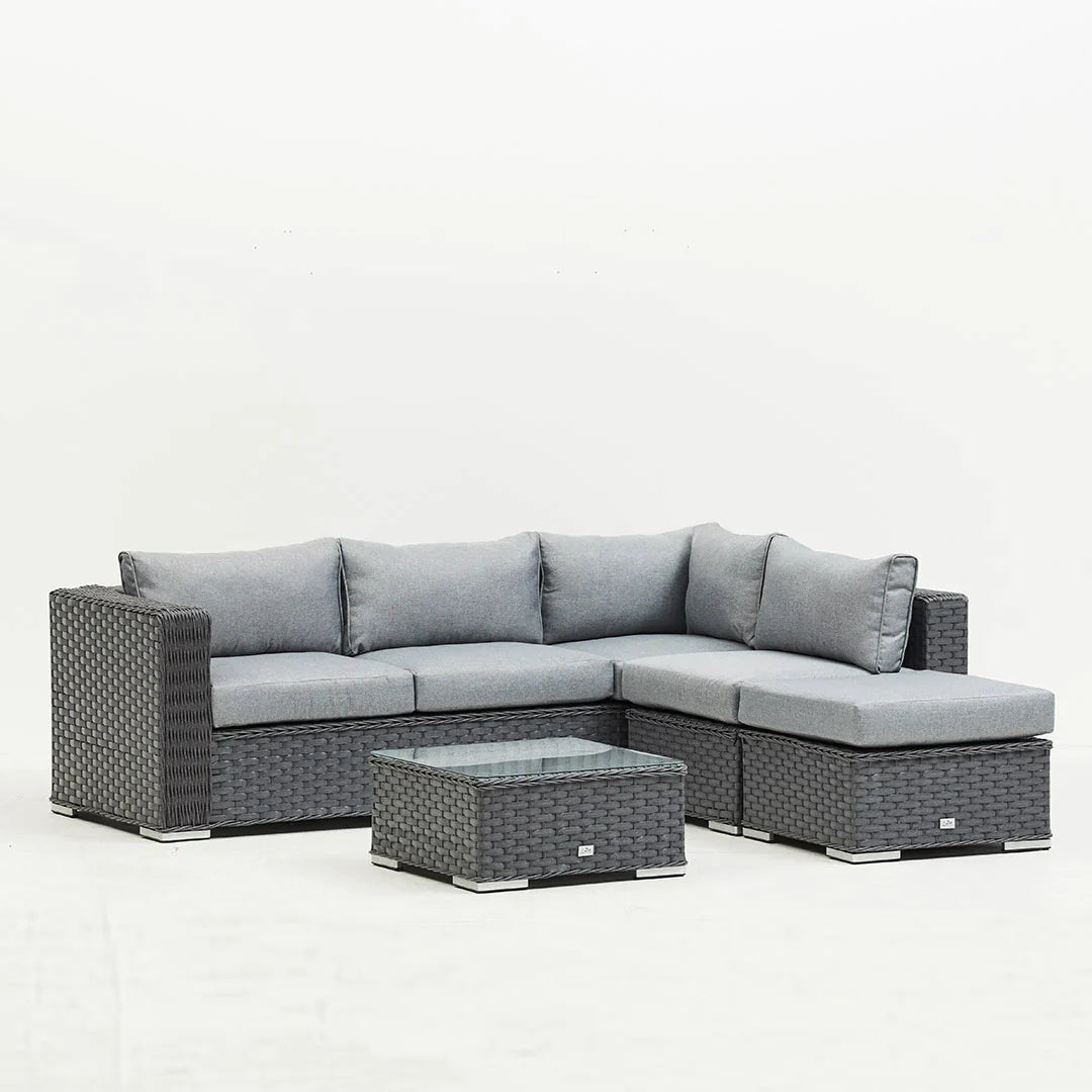 DISPLAY ITEM - SAINT LUCIA CORNER SOFA SET (GREY)