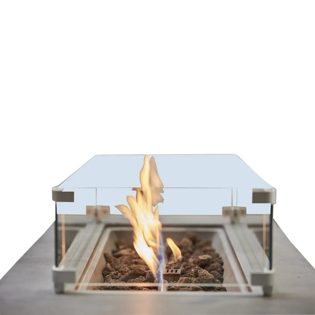 Tall Rectangular Light Grey Fire Pit