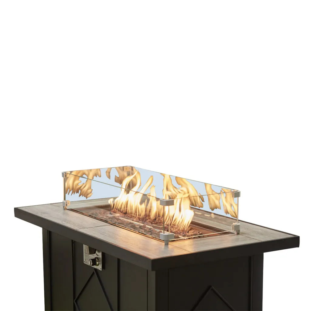 Large Tall Black Fire Pit