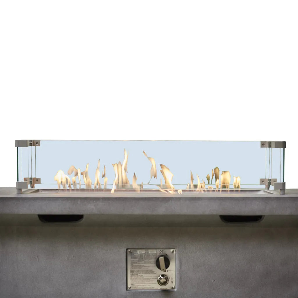 Tall Rectangular Light Grey Fire Pit