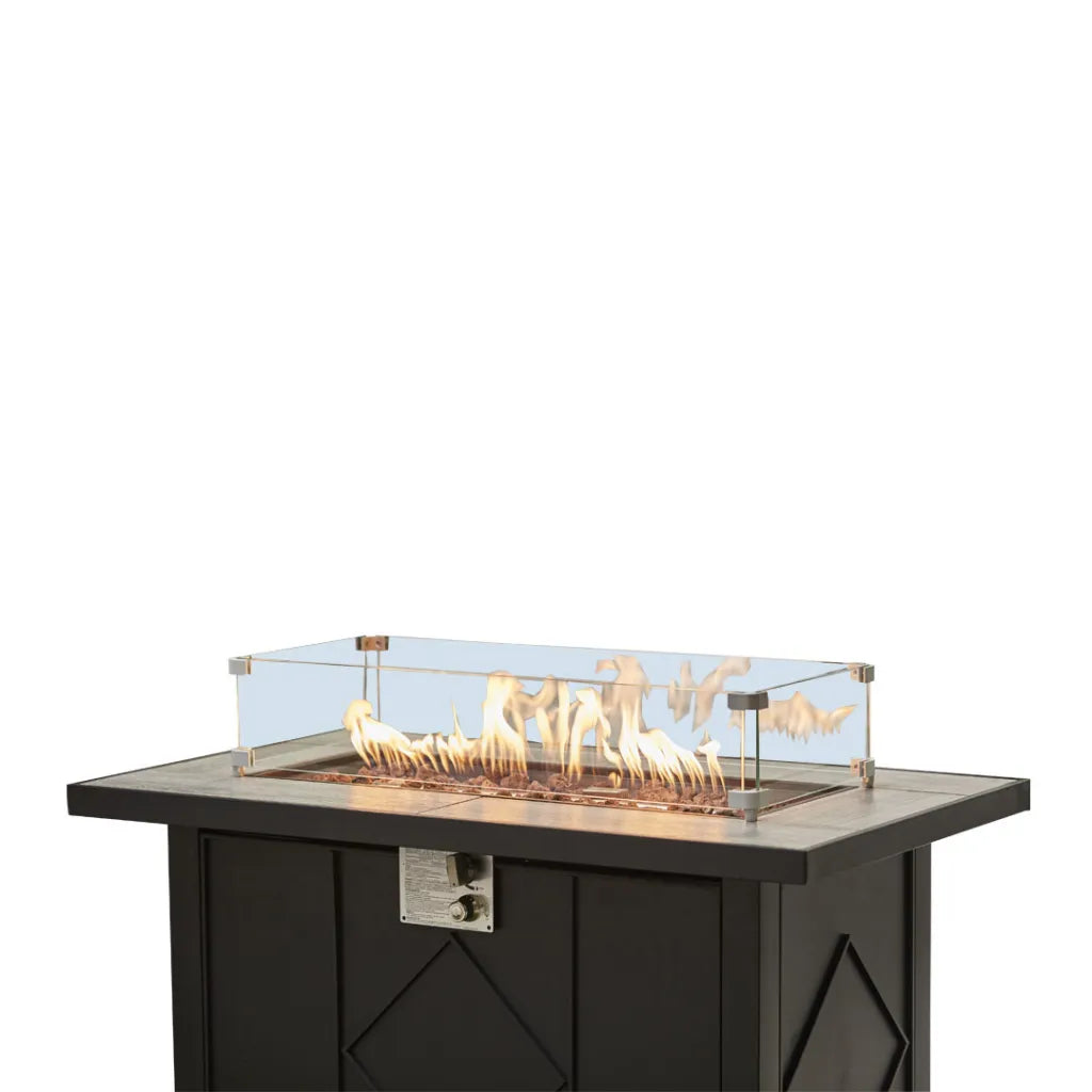 Large Tall Black Fire Pit