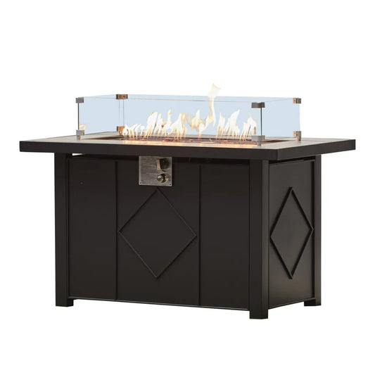 Large Tall Black Fire Pit