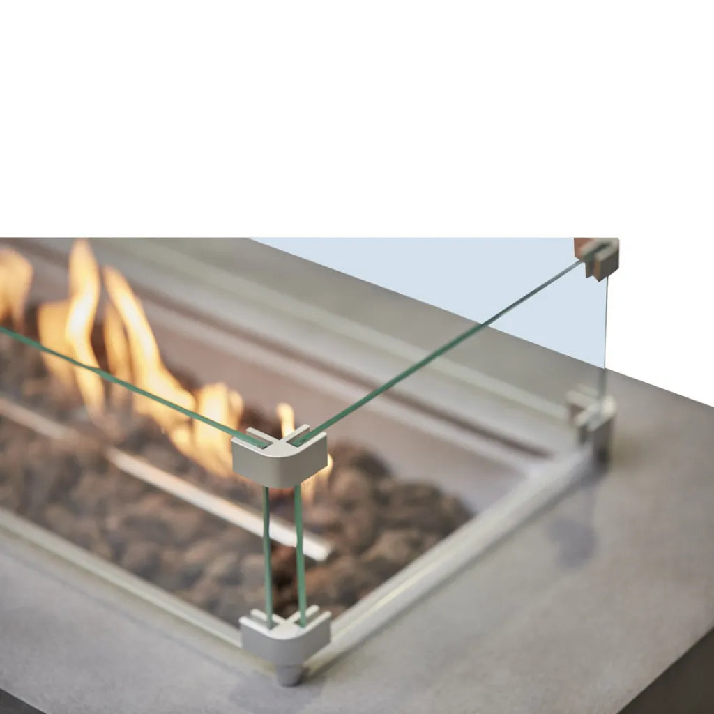 Tall Rectangular Light Grey Fire Pit