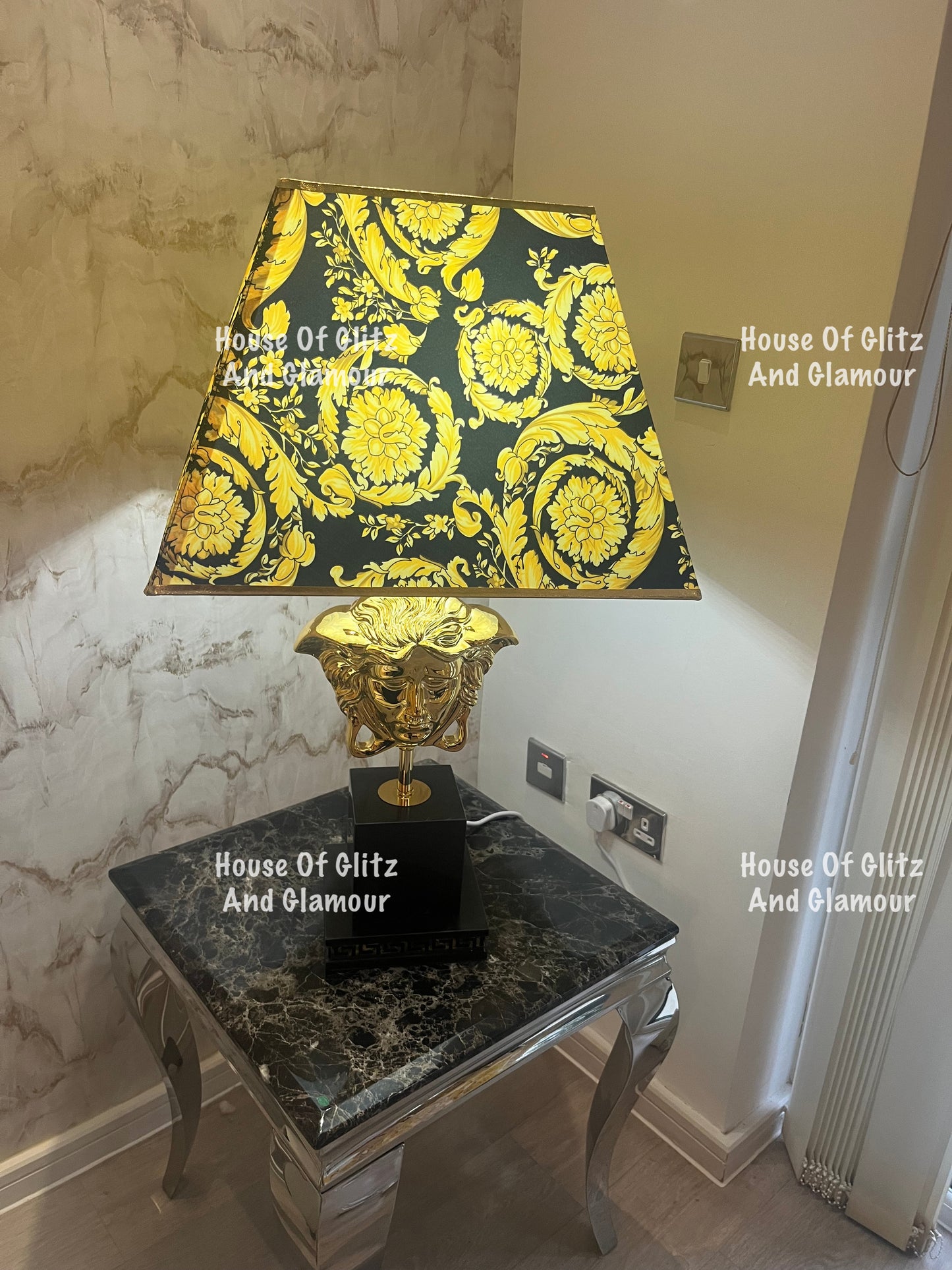 Medusa Black & Gold Table Lamp