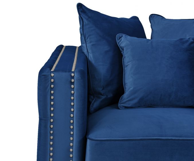 Mayfair Velvet Tufted Chair Royal Blue