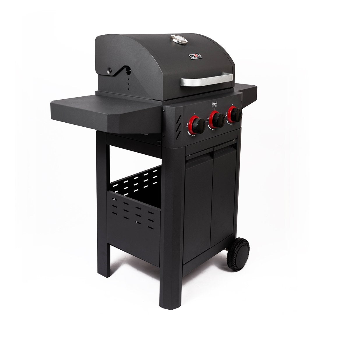 Fogo & Chama, 3 burner BBQ, 3/4 view