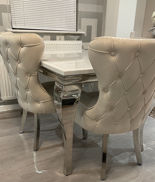 Louis CREAM Marble Dining Table 160cm by 90cm