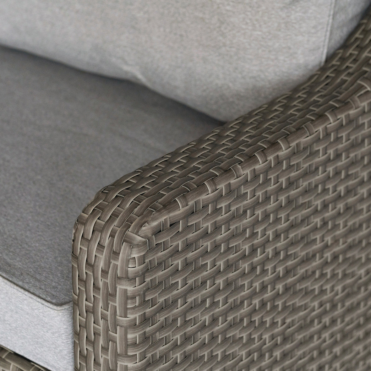 California Large Corner Sofa, Square Coffee Table with 4 Stools in Grey