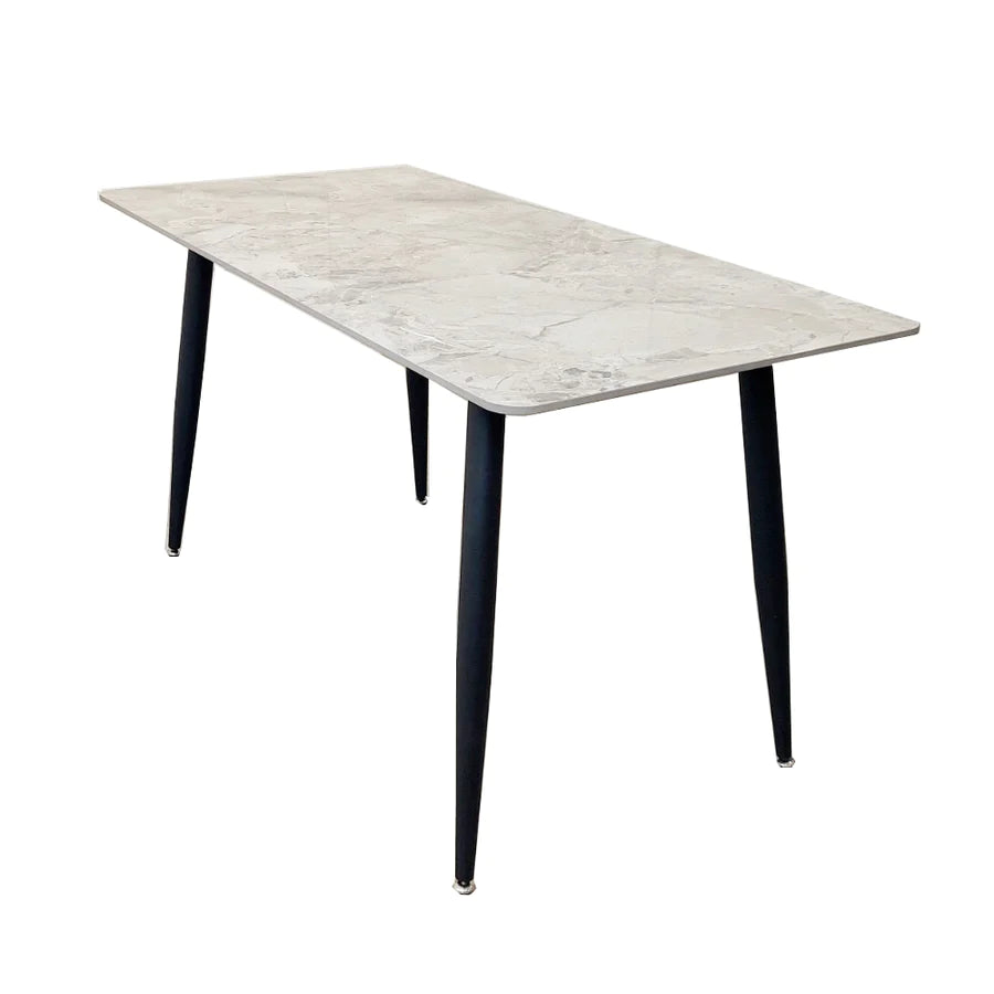Trojan 1.4 Black Dining Table with Sintered Stone Top