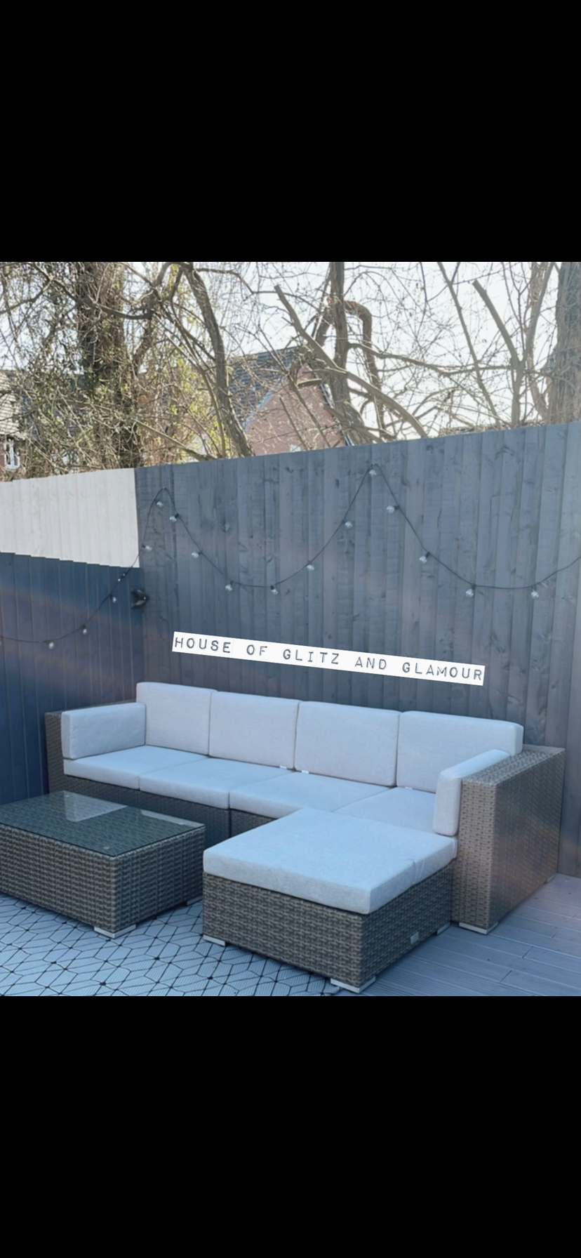Atlanta Contemporary 4 Seater Rattan Corner Sofa with Large Footstool & Coffee Table