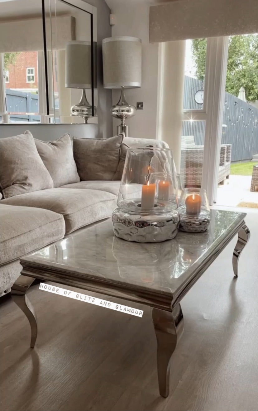 Set Or 3 Silver Dimple Candle Holders (Small, Medium, Large)