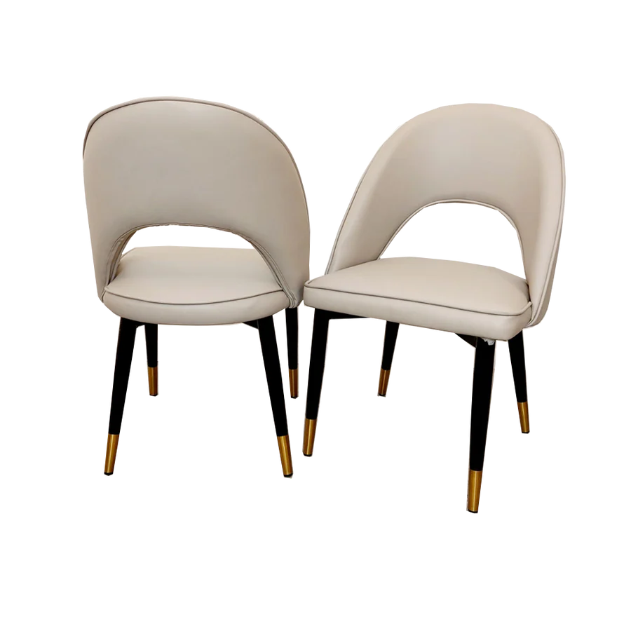 Astro Beige Leather Dining Chair