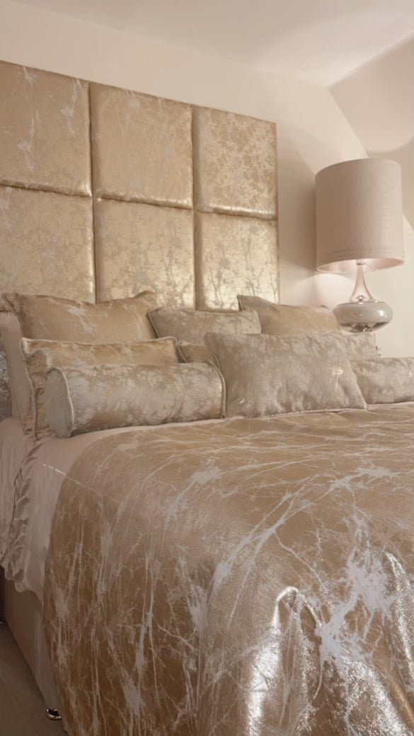 Cream and online gold throw