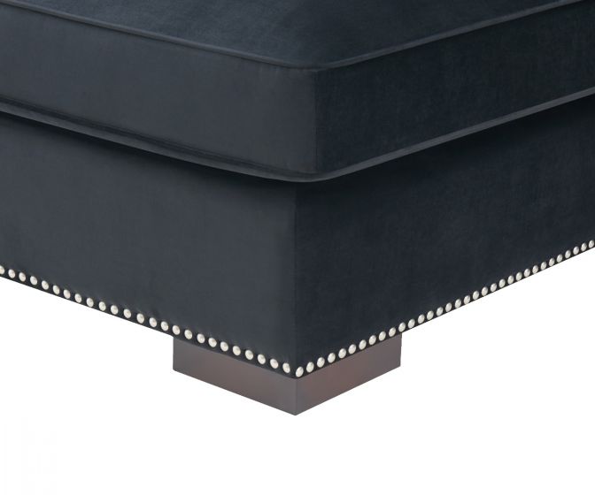 Mayfair Velvet Tufted Black Corner Suite- Left