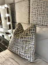 Load image into Gallery viewer, Aztech Cushion in Cream &amp; Gold