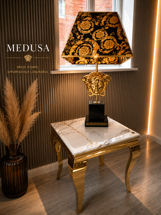 Medusa Black & Gold Table Lamp