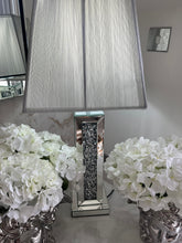 Load image into Gallery viewer, Silver Mirror Crystal Diamond Table Lamp