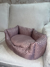 Load image into Gallery viewer, Dusky Pink &amp; Silver Dog Bed