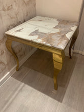 Load image into Gallery viewer, Display Item - Louis Pandora Side Table With Gold Legs And Sintered Top (60cm x 60cm)