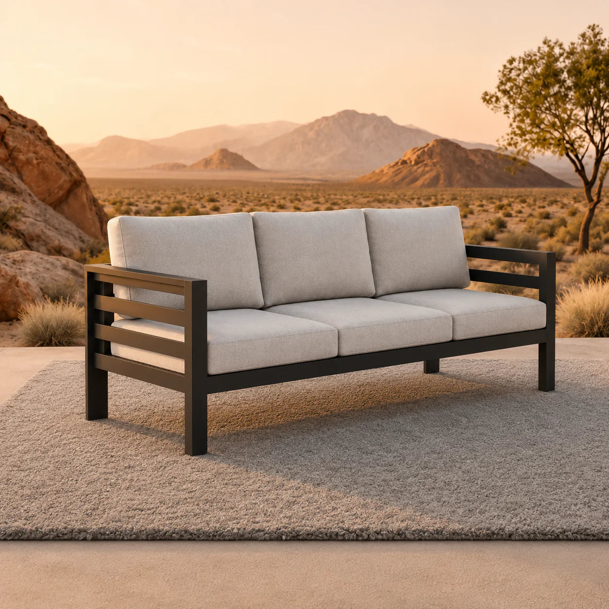 Athena Outdoor Lounge Set Onyx 5 Seater