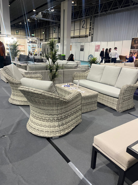 Bellagio 3 Seater and 2 Armchairs Rattan Set