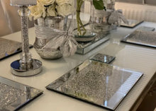 Load image into Gallery viewer, Silver Crystal Rectangular Placemat