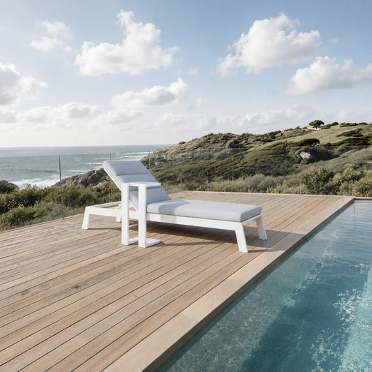 Artemis Outdoor Sun Lounger White