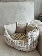 Load image into Gallery viewer, Aztech Cream &amp; Gold Dog Bed