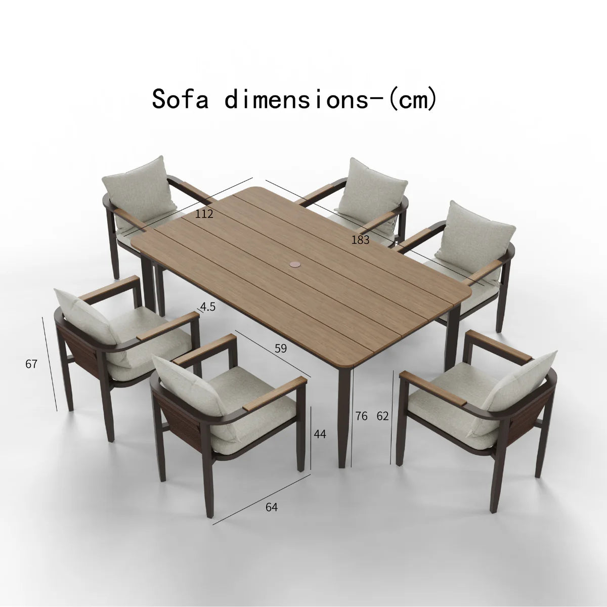 Hera 6 Seater Outdoor Dining Set