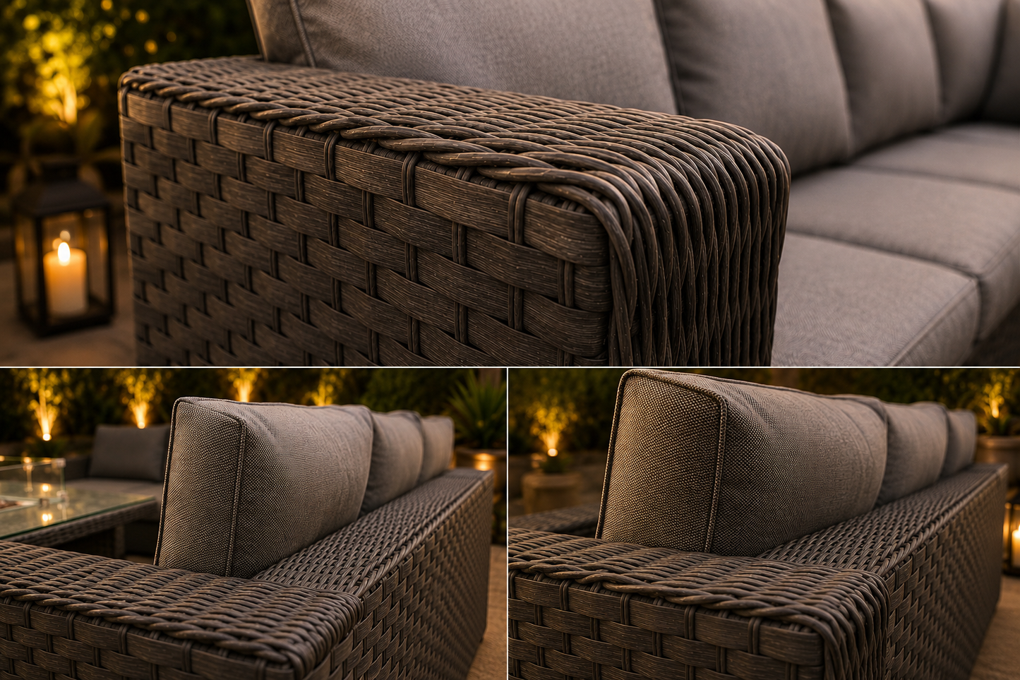 JAMAICA CORNER RISING DINING SET WITH FIRE PIT
