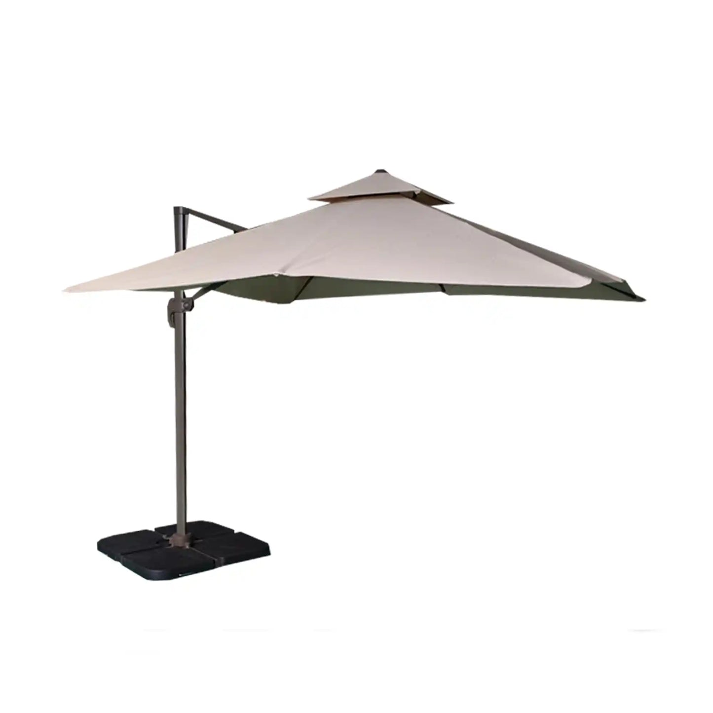 St Tropez Grey 3m Cantilever Parasol with Base