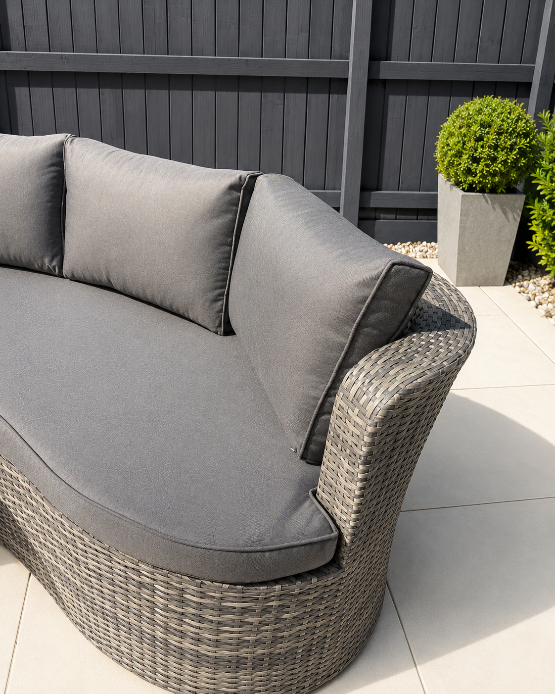 The Villa Collection - Love Island Curved Garden Sofa Set - Grey