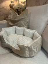 Load image into Gallery viewer, FF Beige And White Reversible Dog Bed