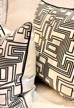 Load image into Gallery viewer, Aztec Cushion in Cream and Black