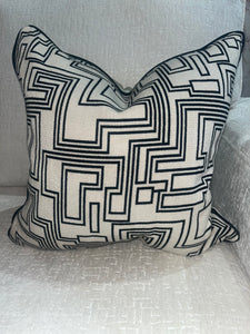 Aztec Cushion in Cream and Black