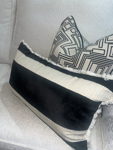 Aztec Cushion in Cream and Black