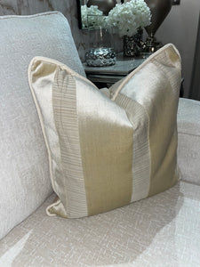 Stiped Cushion in Cream